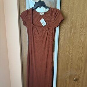 Brown Midi Dress